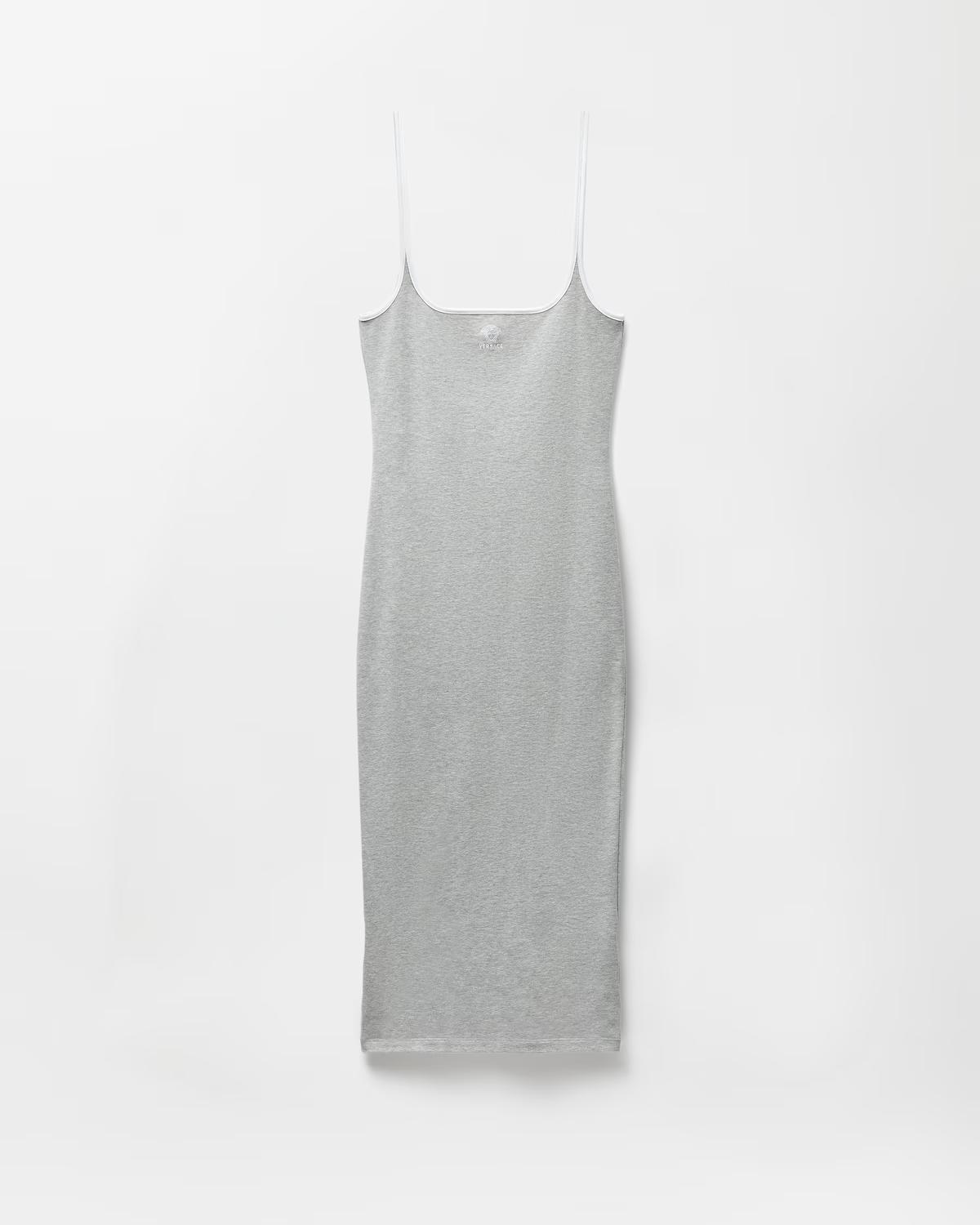 Embroidered Logo Stretch-Cotton Jersey Midi Dress