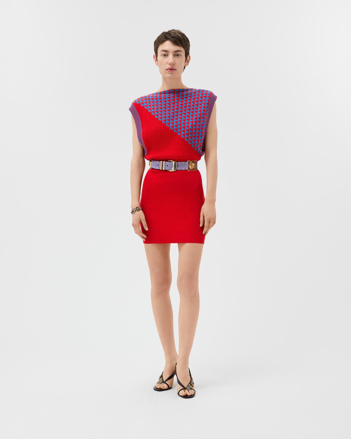 Cotton Knit Mini Dress - Image 2