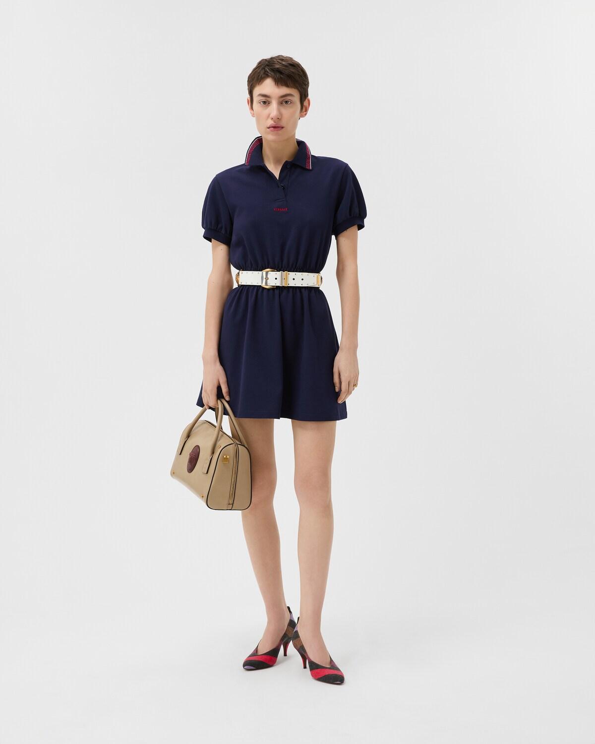 Embroidered-Logo Cotton Piqu?? Polo Mini Dress - Image 2
