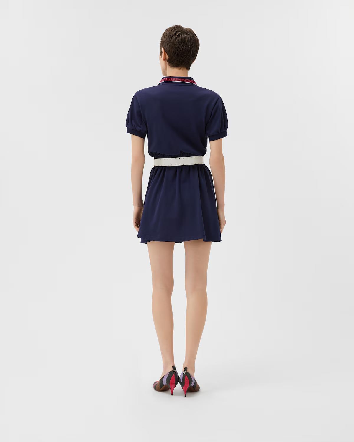 Embroidered-Logo Cotton Piqu?? Polo Mini Dress - Image 3