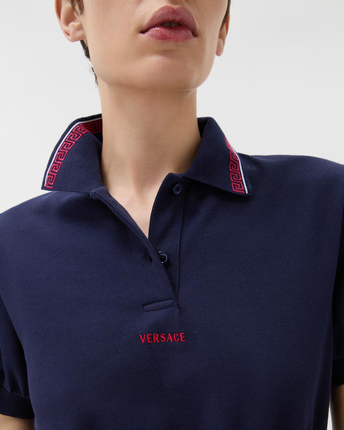 Embroidered-Logo Cotton Piqu?? Polo Mini Dress - Image 5