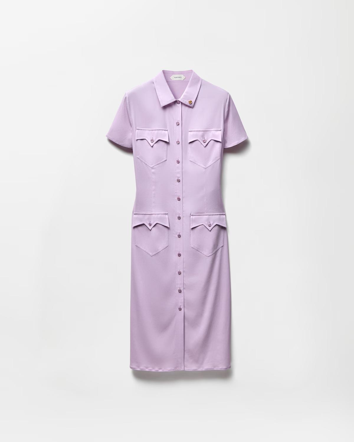 Stretch Georgette Viscose Midi Dress
