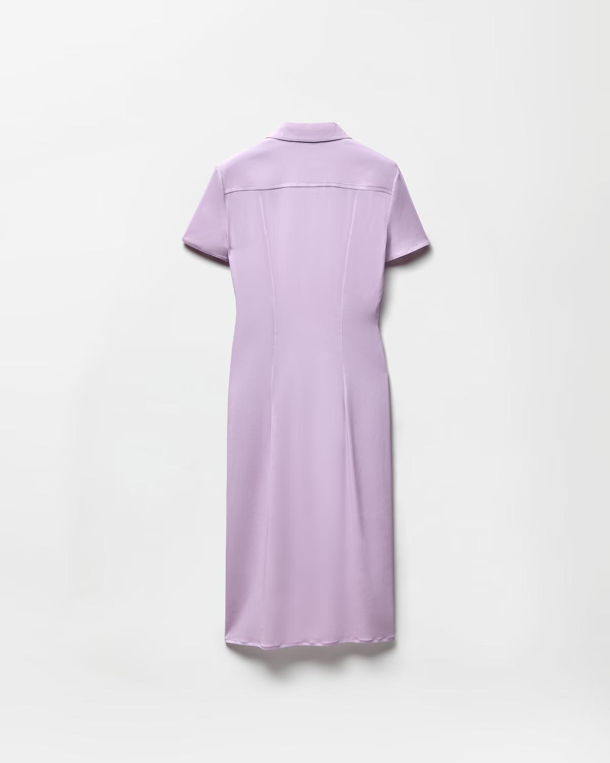 Stretch Georgette Viscose Midi Dress - Image 3
