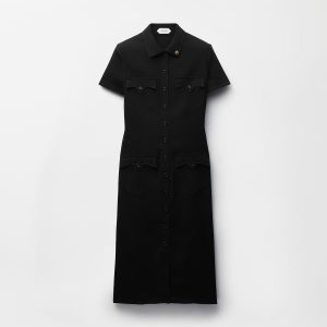 Stretch Georgette Viscose Midi Dress