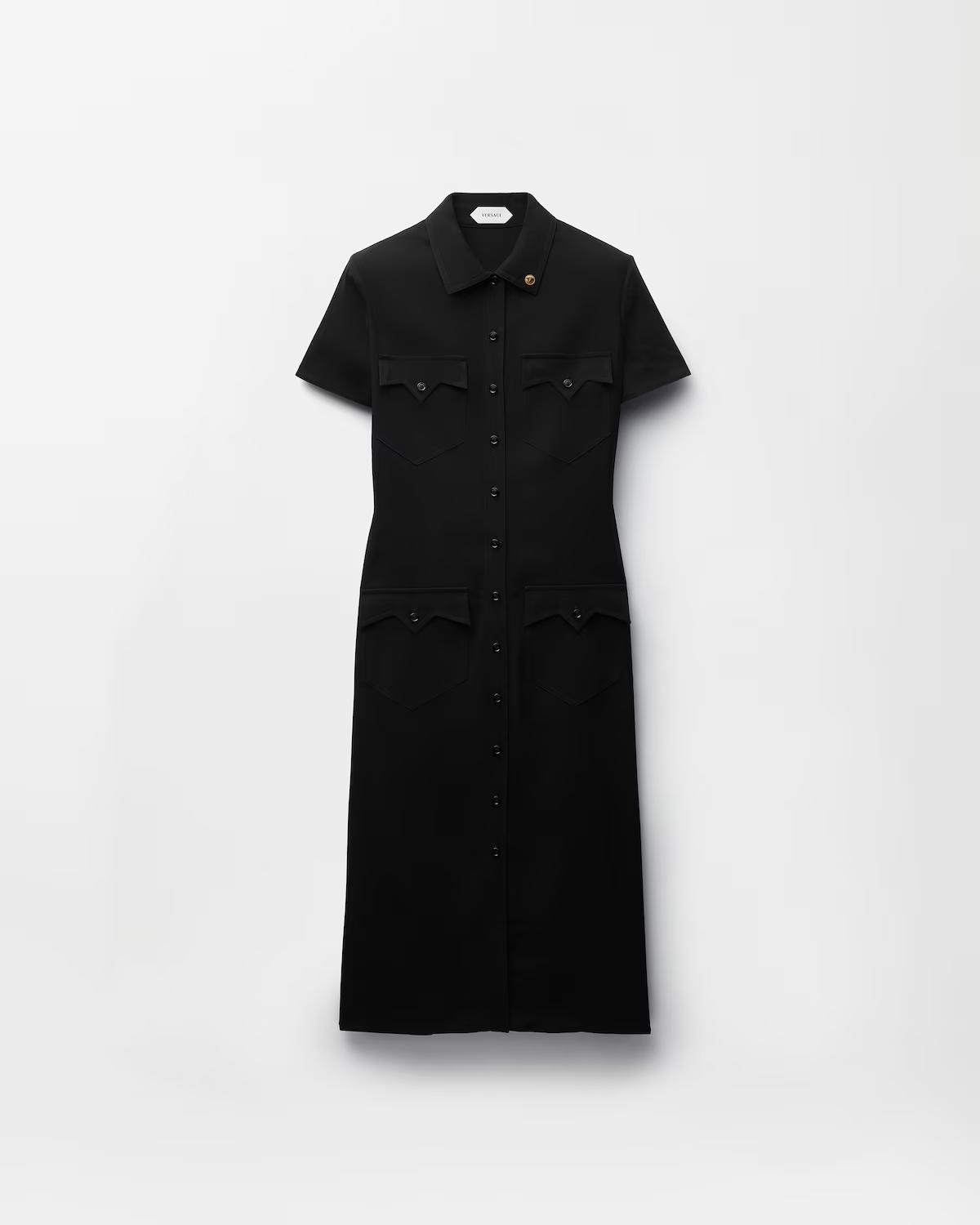 Stretch Georgette Viscose Midi Dress