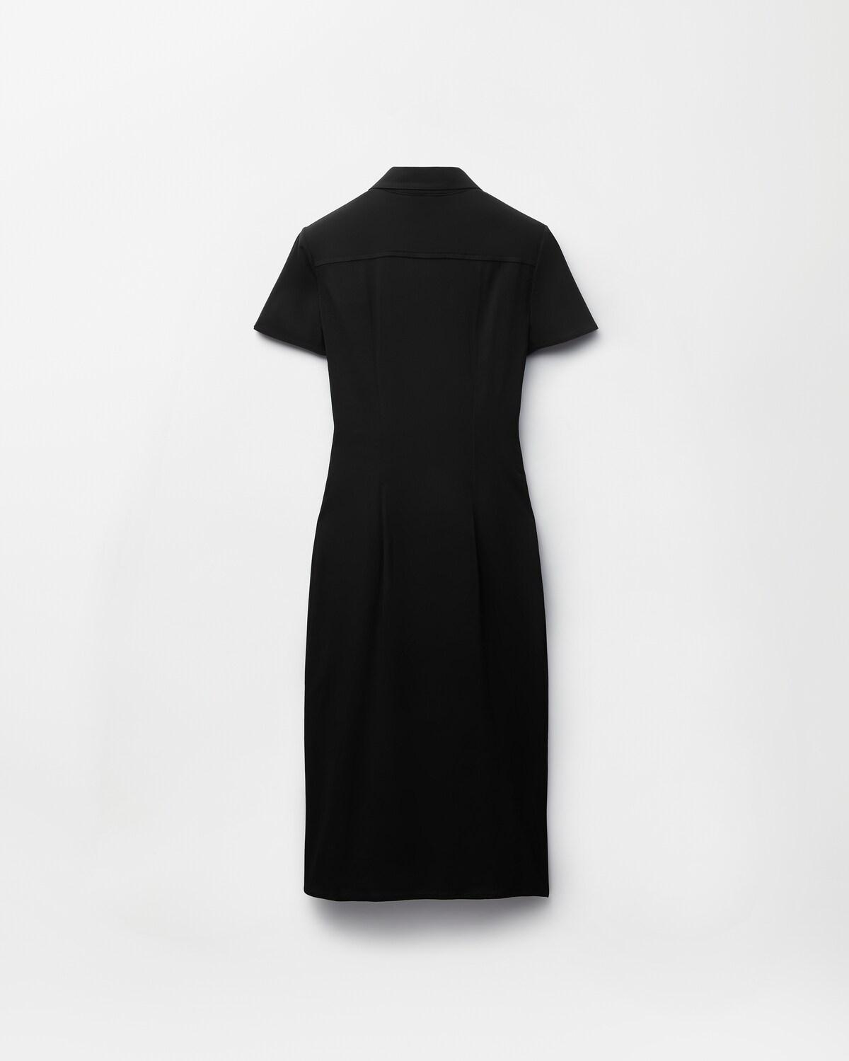 Stretch Georgette Viscose Midi Dress - Image 3
