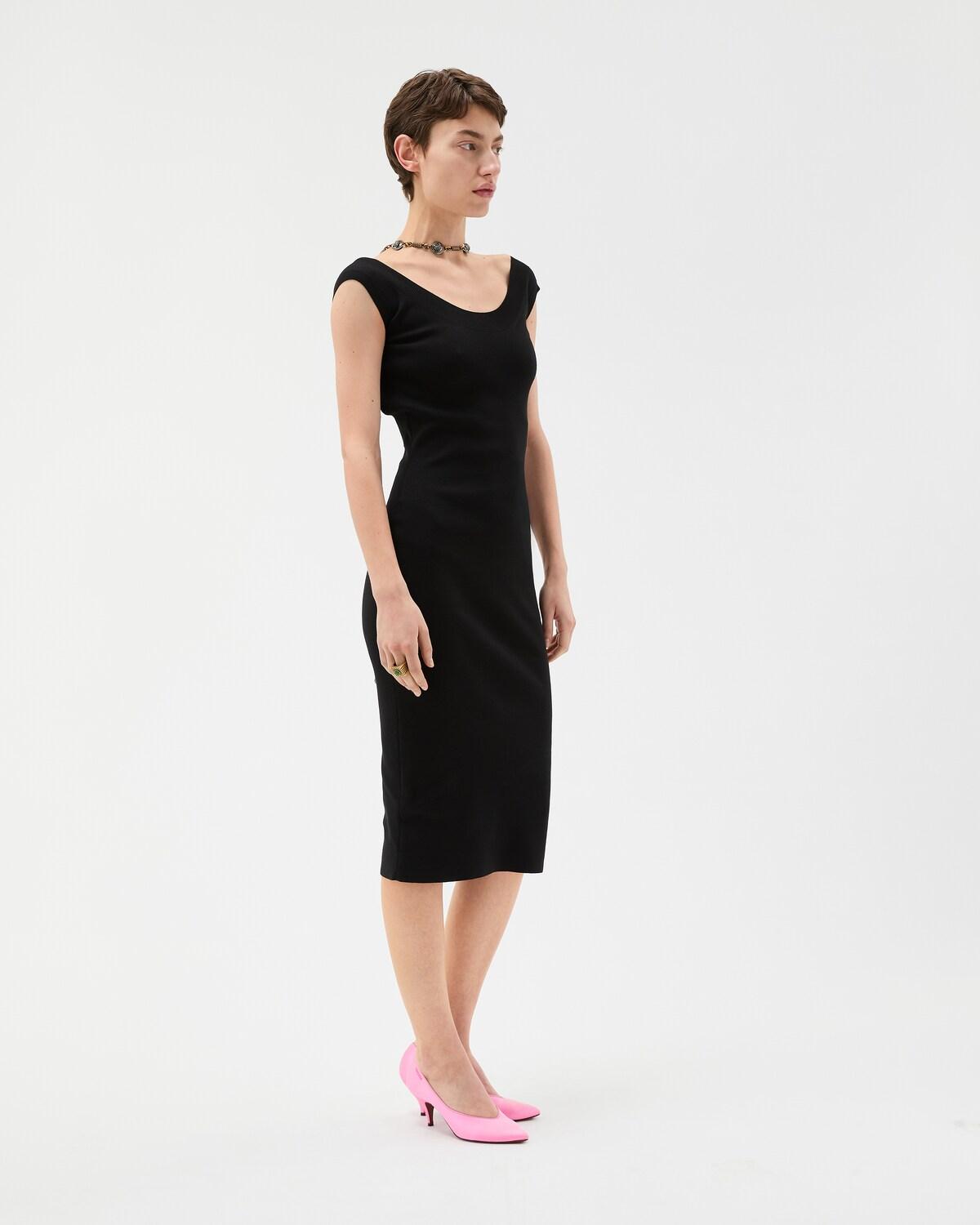 Cotton Ribbed Knit Midi Dress - Image 4