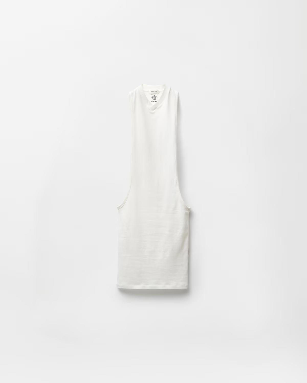 Embroidered Stretch Cotton-Jersey Tank Mini Dress