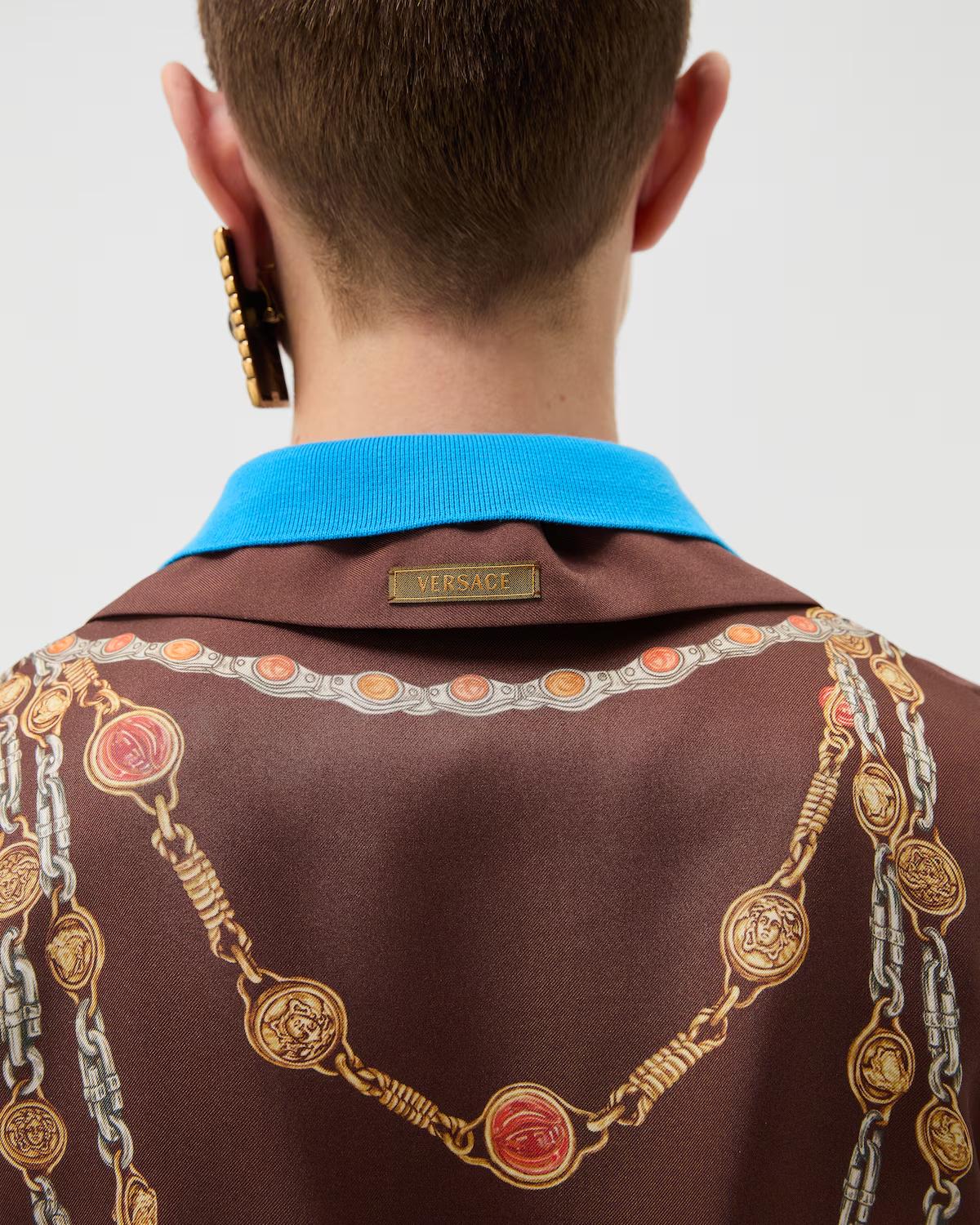 Printed Silk Twill Mini Shirt Dress - Image 5