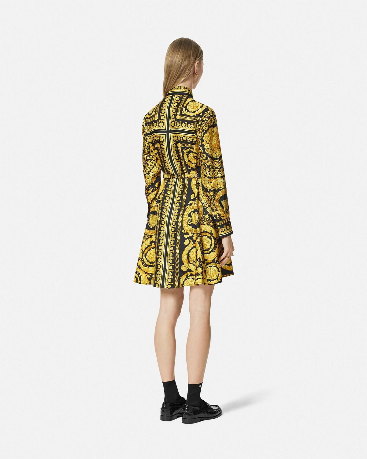 Printed Silk Twill Mini Shirt Dress - Image 5