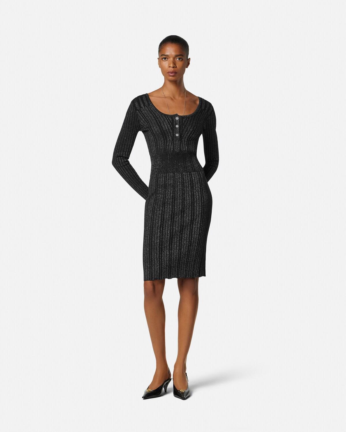 Lurex-Blend Ribbed Knit Midi Dress - Image 2