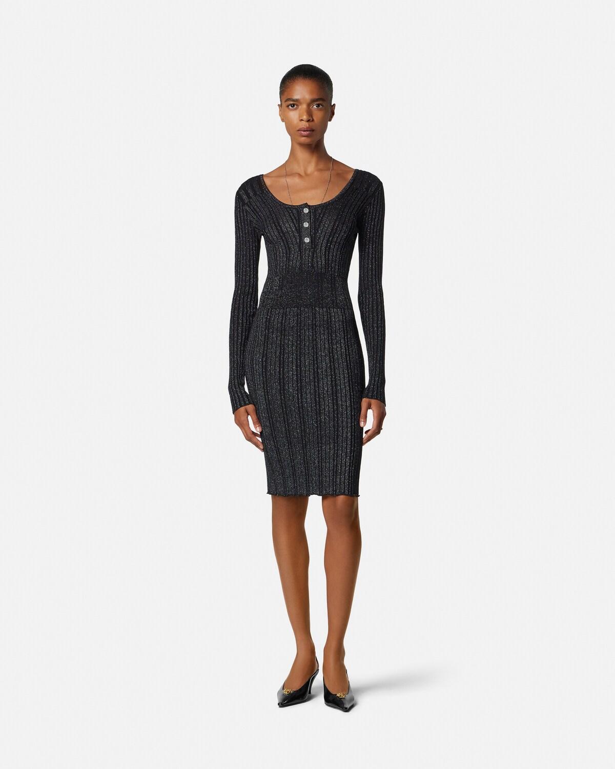 Lurex-Blend Ribbed Knit Midi Dress - Image 4