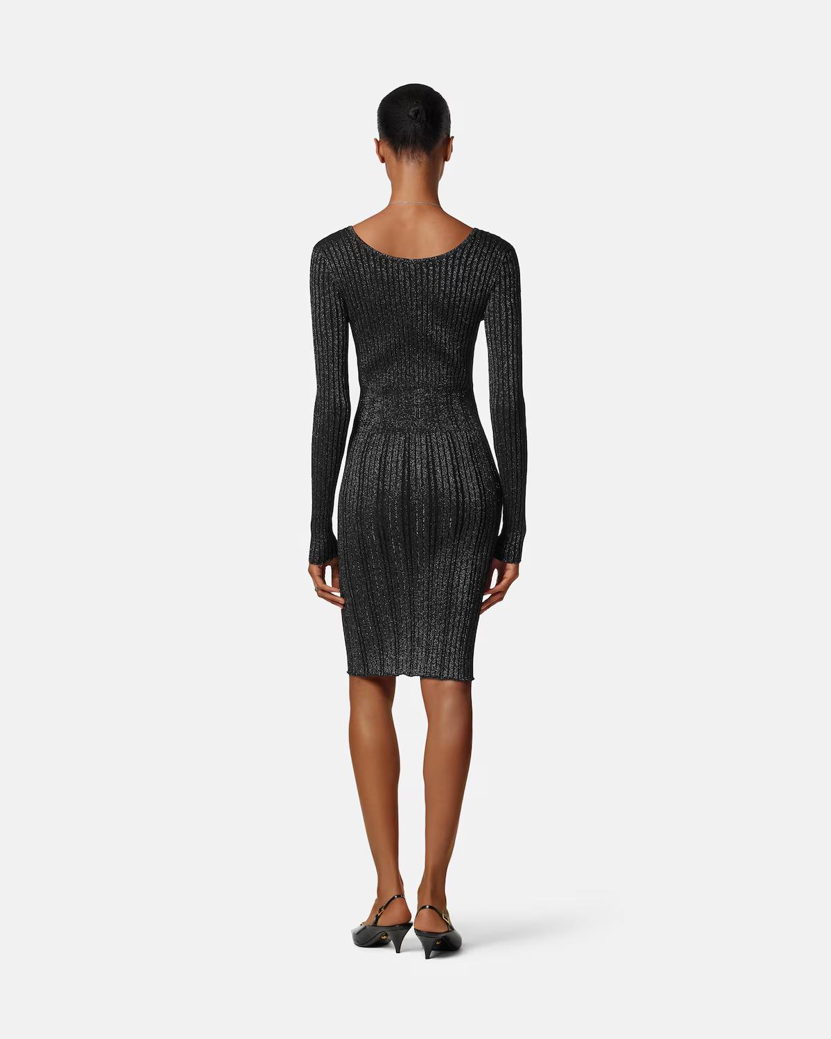 Lurex-Blend Ribbed Knit Midi Dress - Image 5