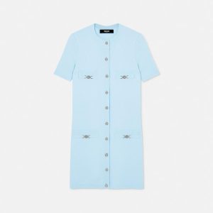Wool-Cashmere Knit Shirt Dress