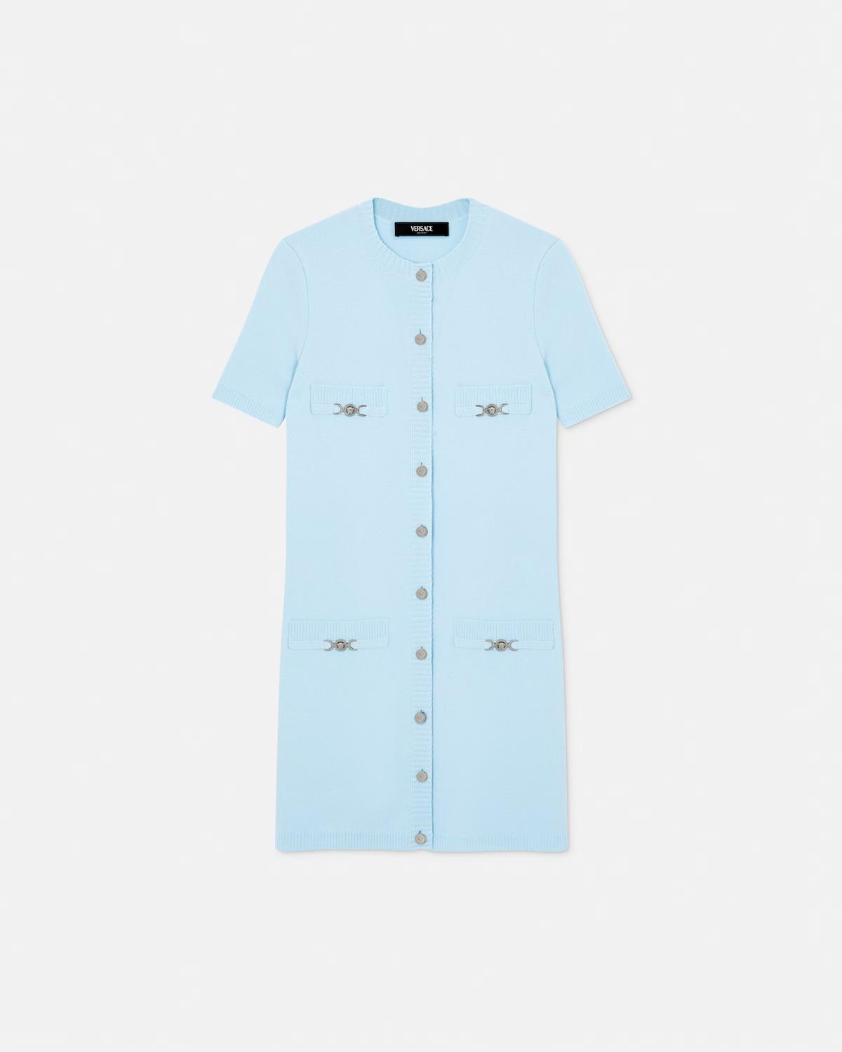 Wool-Cashmere Knit Shirt Dress