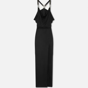 Viscose-Jersey Gathered Gown