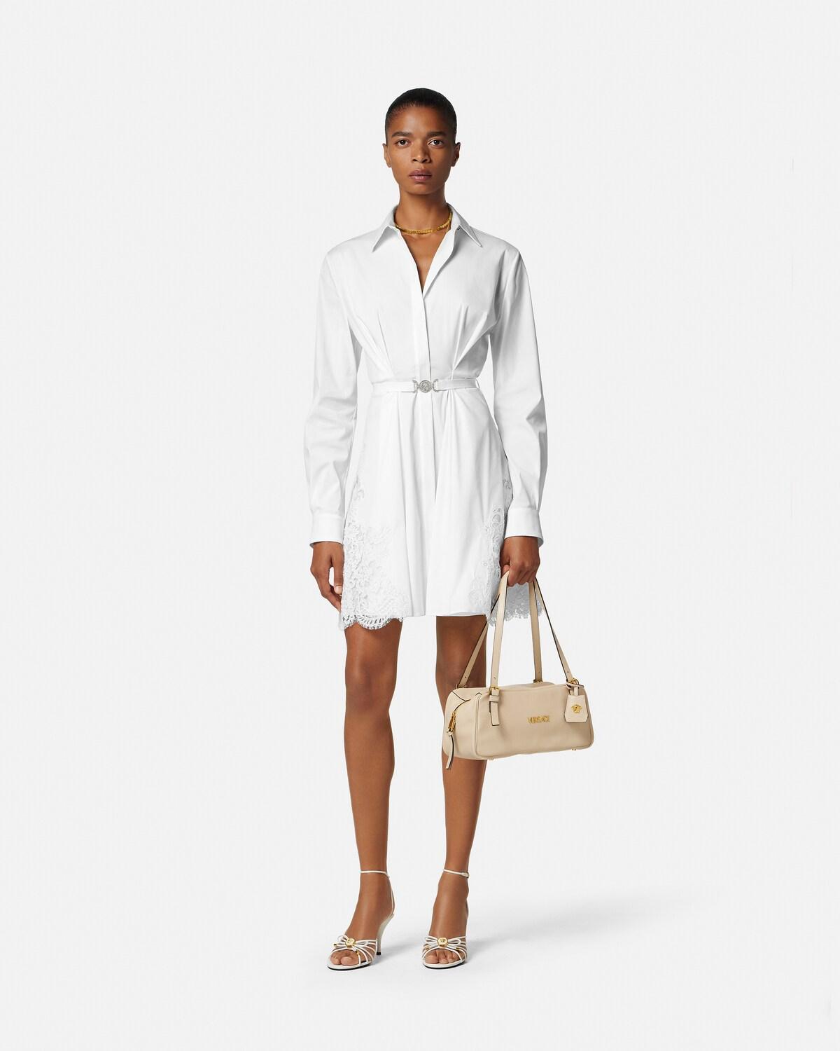 Lace-Trim Cotton-Poplin Mini Shirt Dress - Image 2