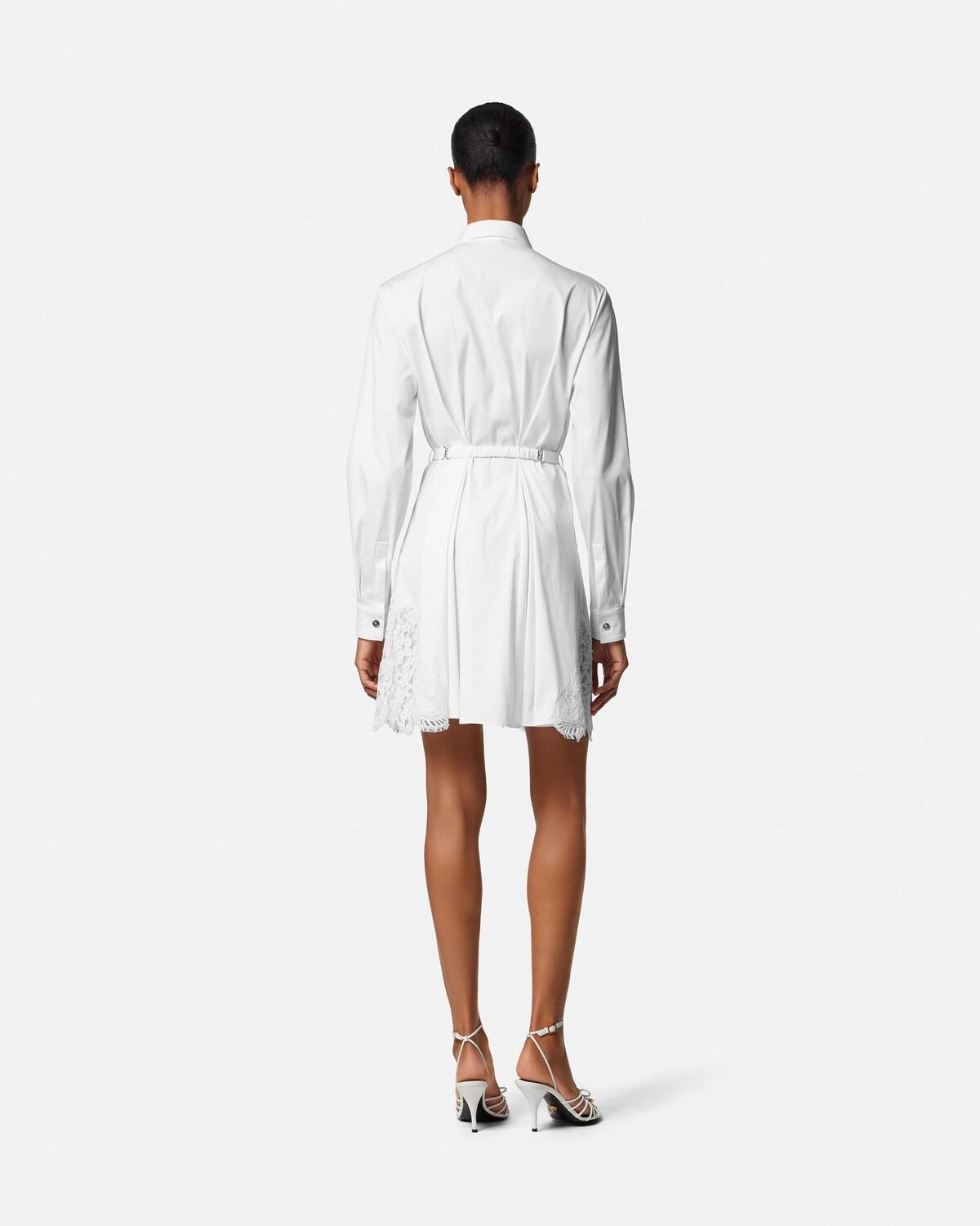 Lace-Trim Cotton-Poplin Mini Shirt Dress - Image 5
