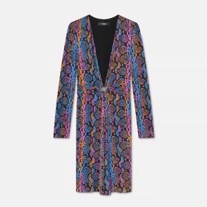 Printed Viscose-Jersey Midi Dress