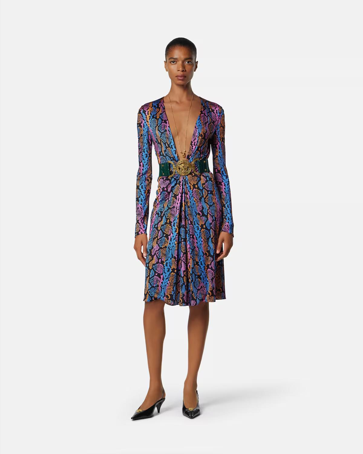 Printed Viscose-Jersey Midi Dress - Image 2