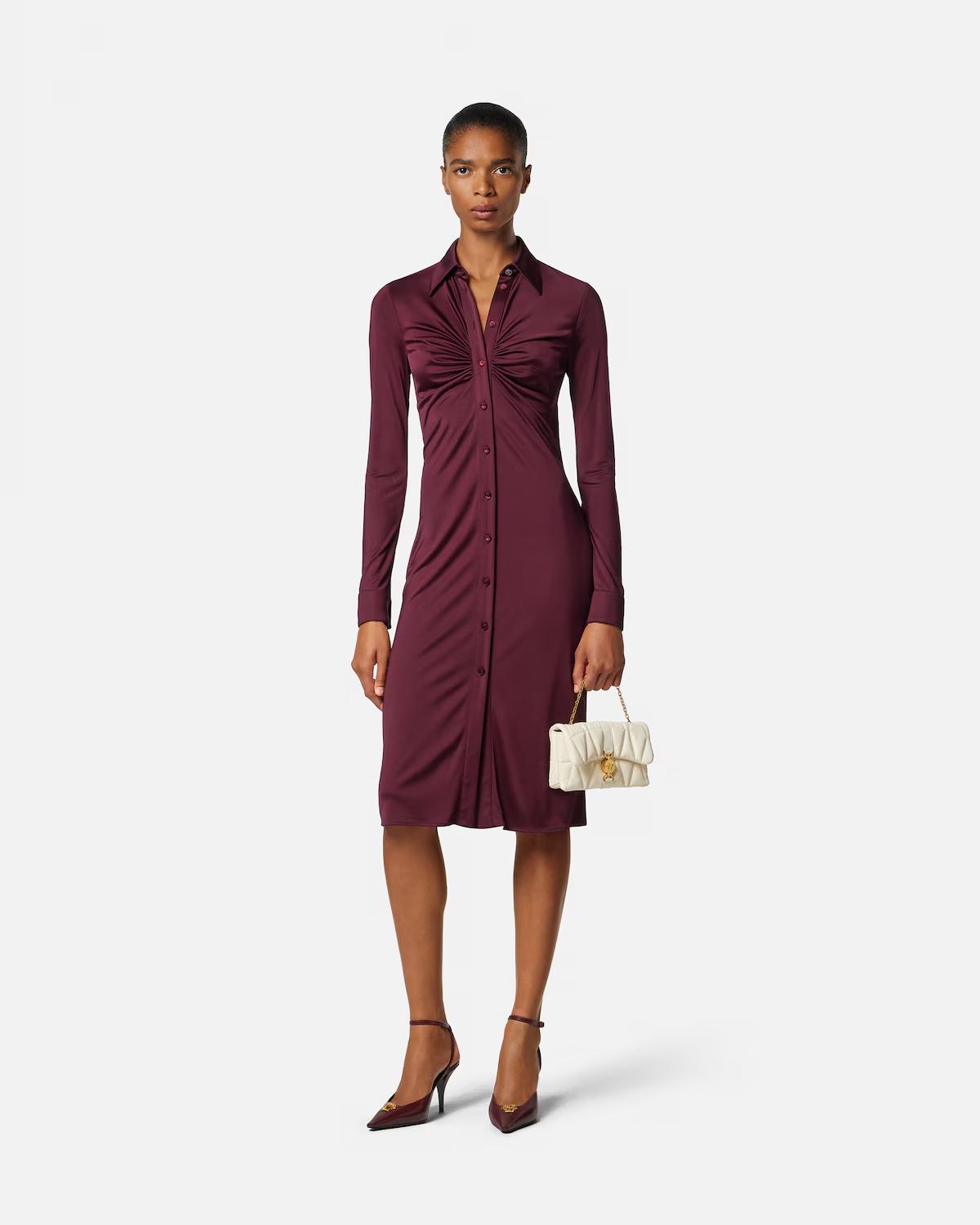 Viscose-Jersey Midi Shirt Dress - Image 2
