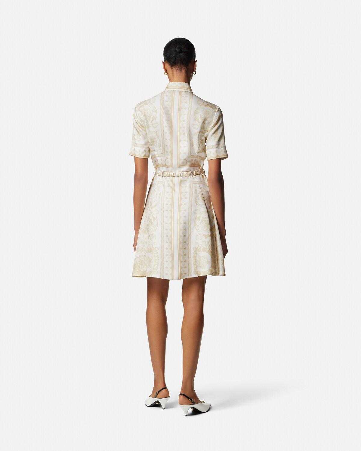 Printed Silk Twill Mini Shirt Dress - Image 5