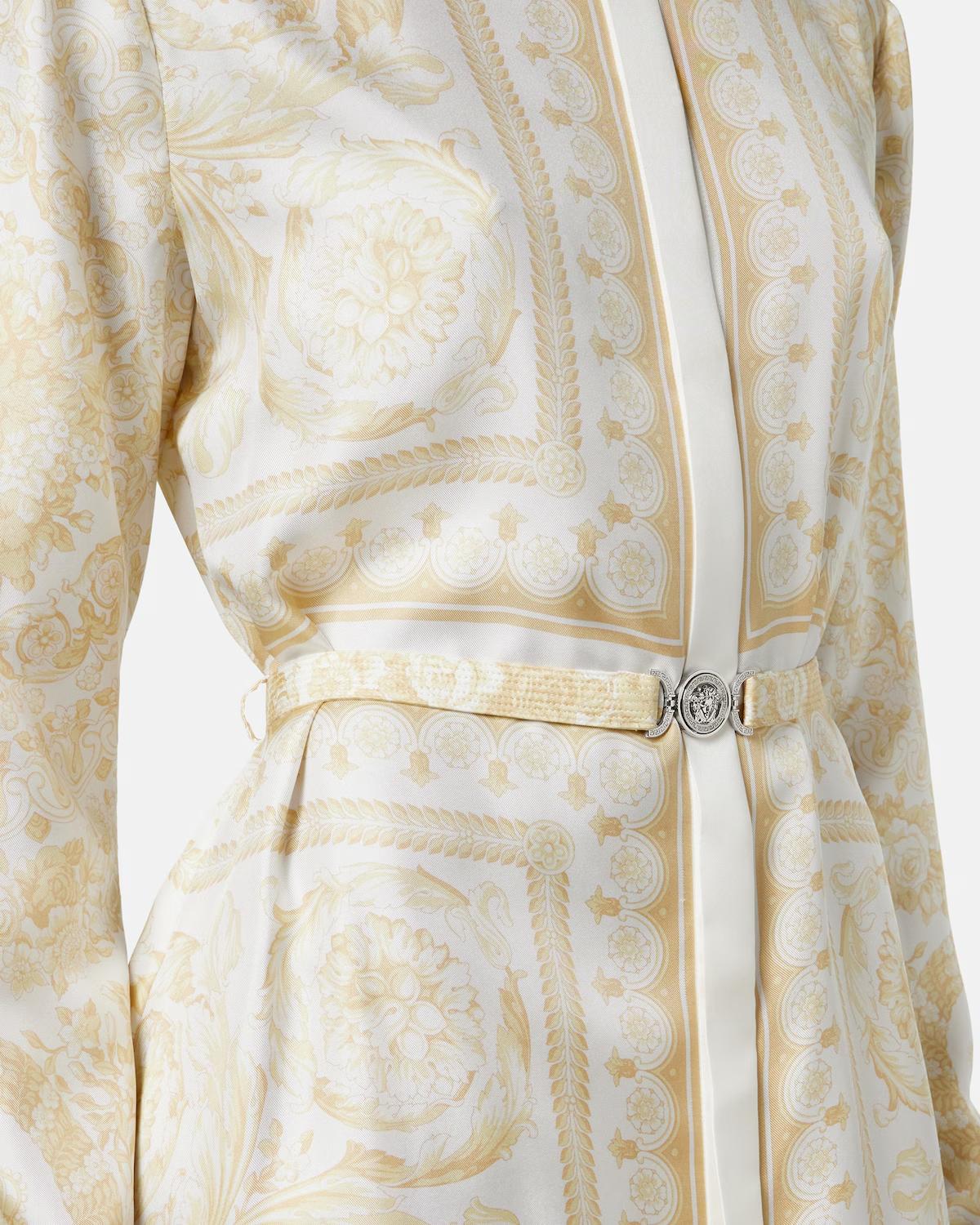 Printed Silk Twill Midi Shirt Dress - Image 3