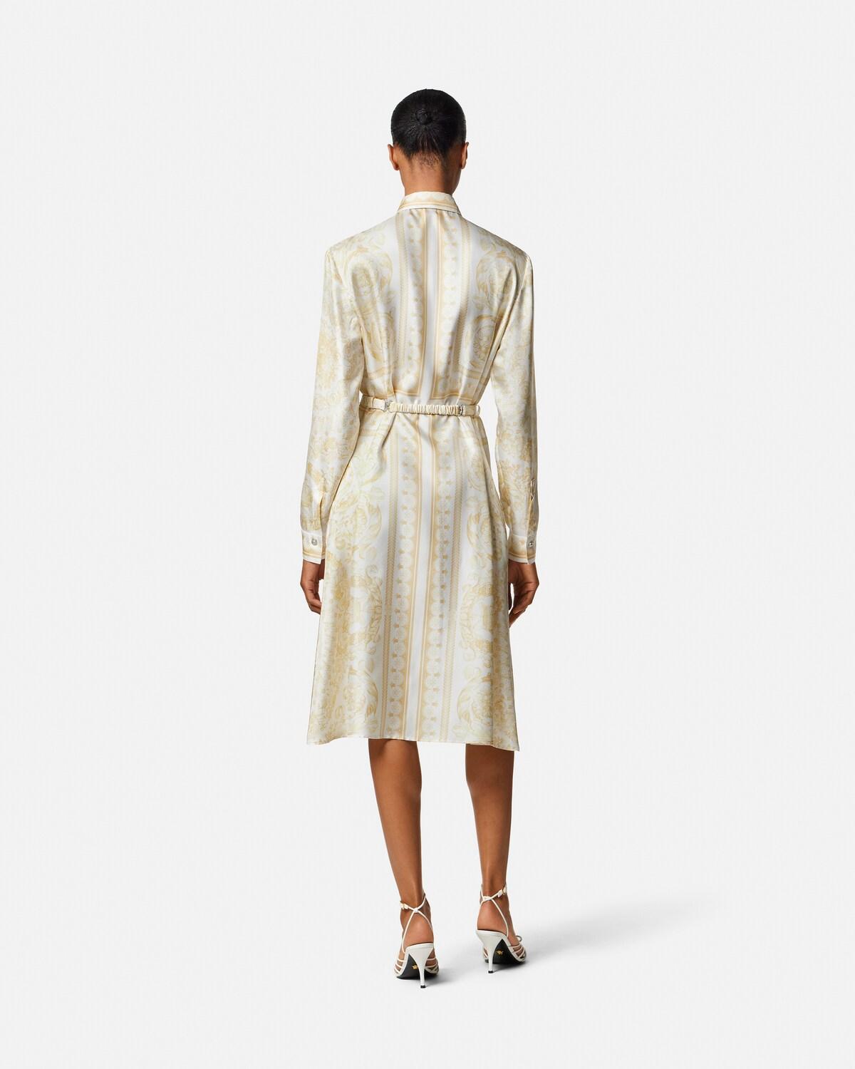 Printed Silk Twill Midi Shirt Dress - Image 5