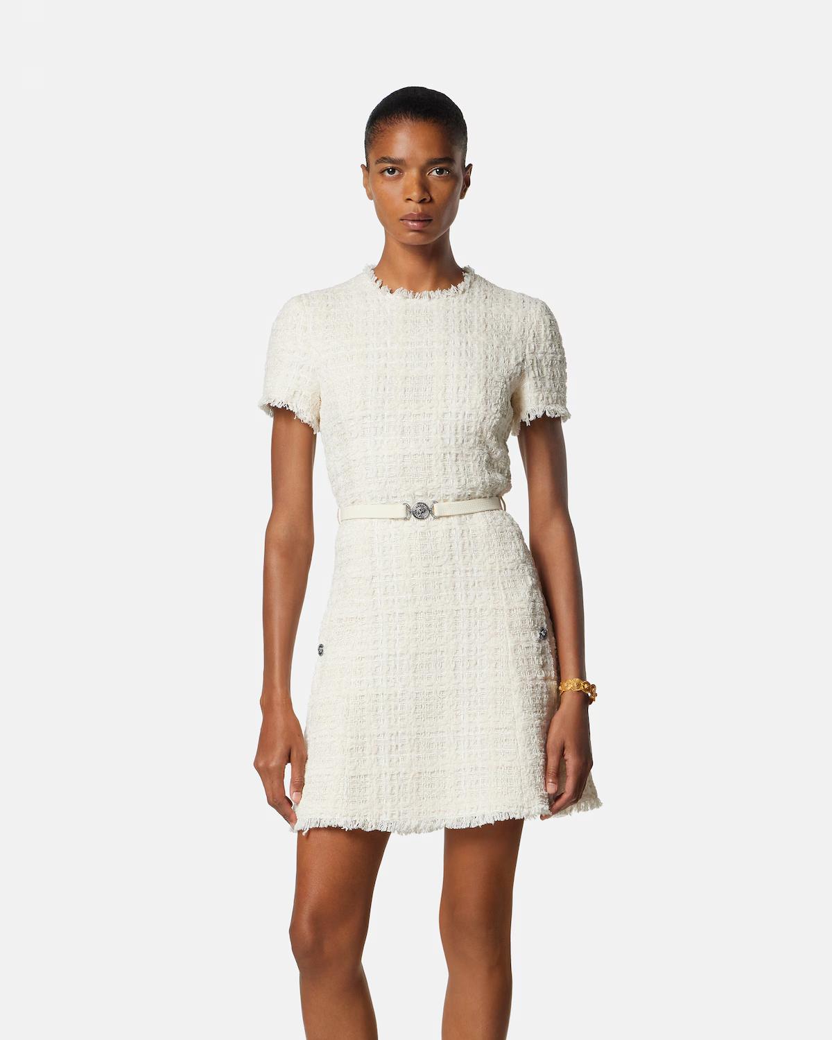 Tweed Cotton Mini Dress - Image 4