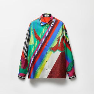Printed Silk Twill Shirt
