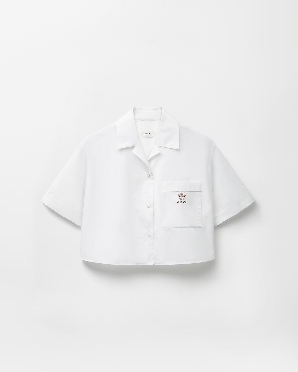 Cotton-Poplin Crop Shirt