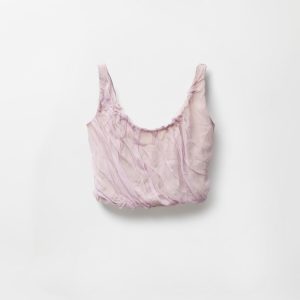 Silk-Chiffon Draped Top