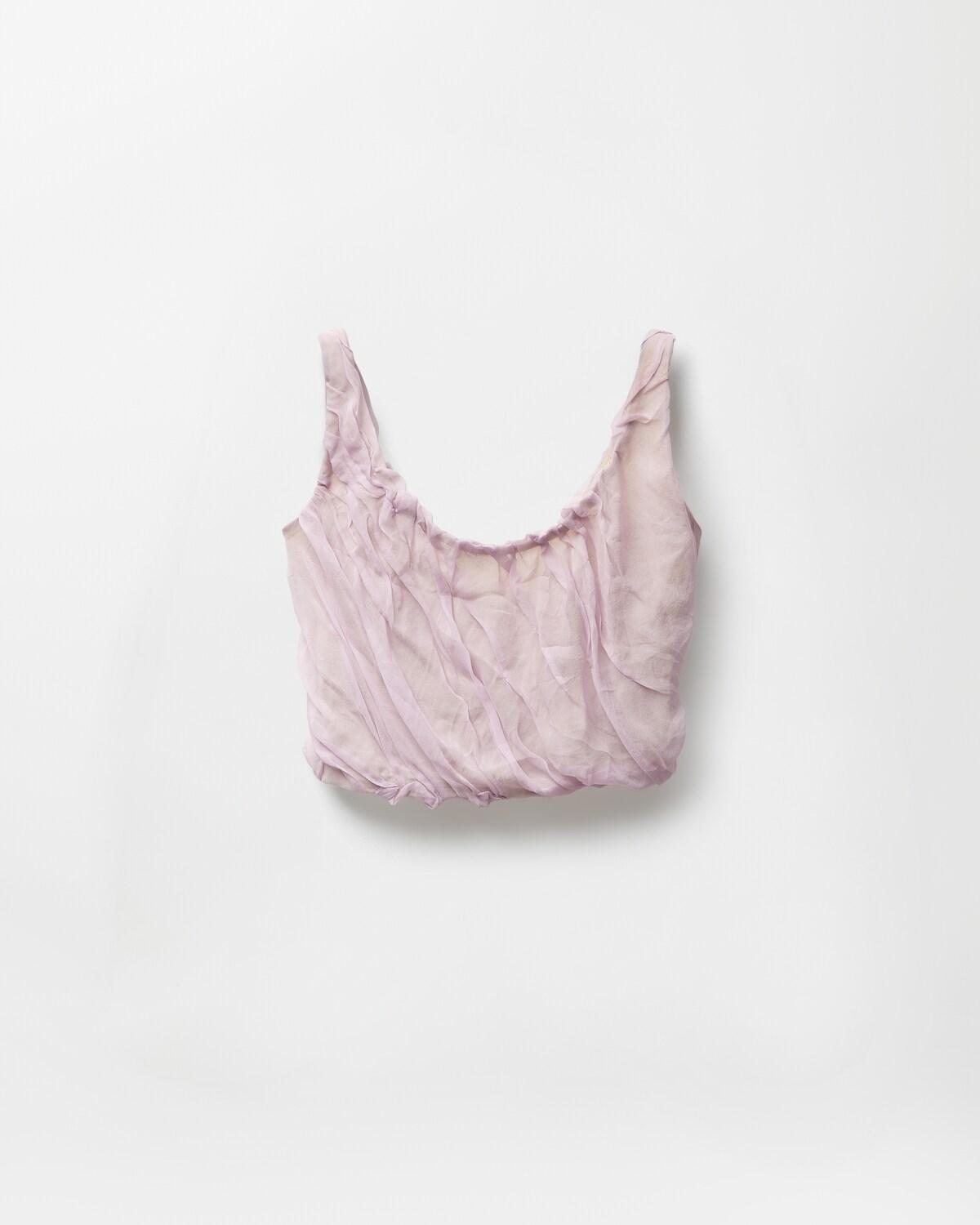 Silk-Chiffon Draped Top