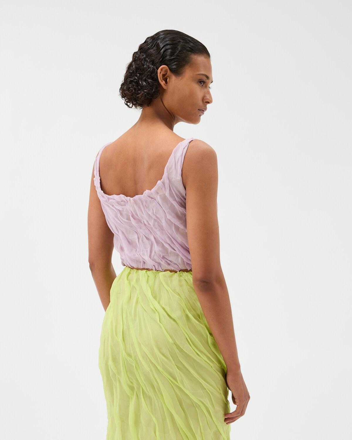 Silk-Chiffon Draped Top - Image 3