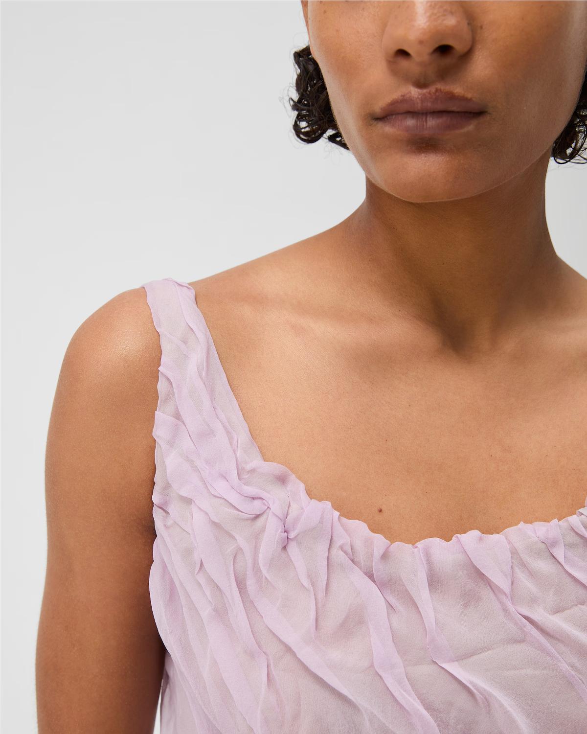 Silk-Chiffon Draped Top - Image 5