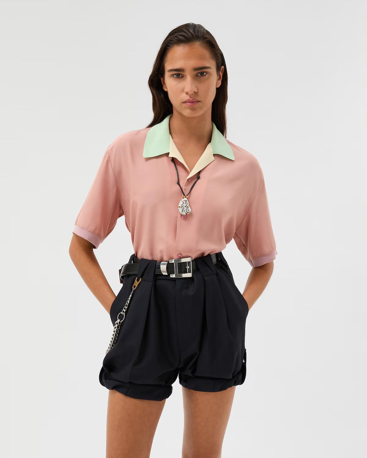Silk-Poplin Crop Shirt - Image 2