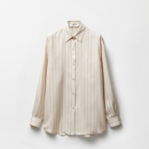Striped Silk Twill Shirt