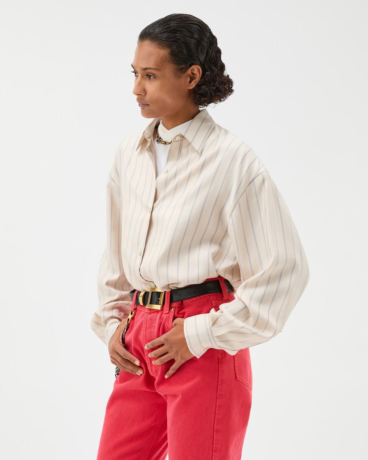 Striped Silk Twill Shirt - Image 2