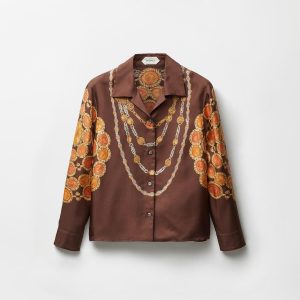 Printed Silk Twill Shirt