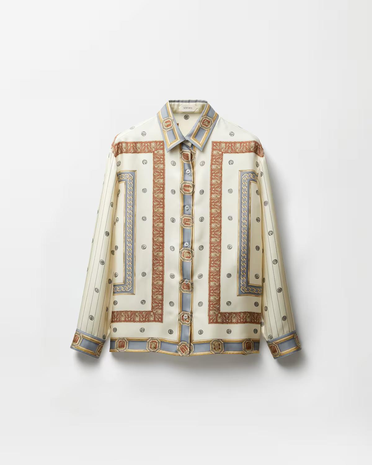 Printed Silk Twill Shirt