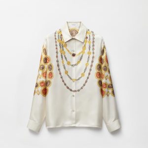 Printed Silk Twill Shirt