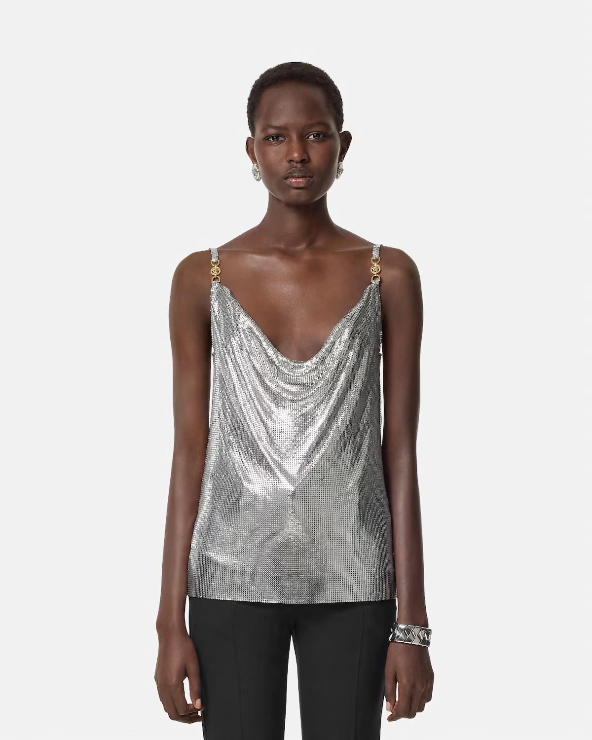 Metal Mesh Camisole Top - Image 4