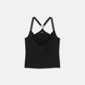 Stretch Cr??pe Jersey Gathered Top