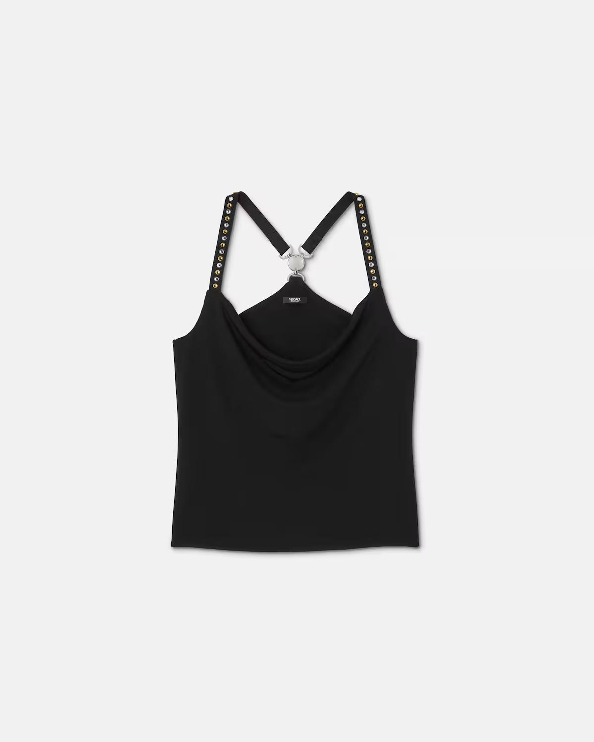 Stretch Cr??pe Jersey Gathered Top