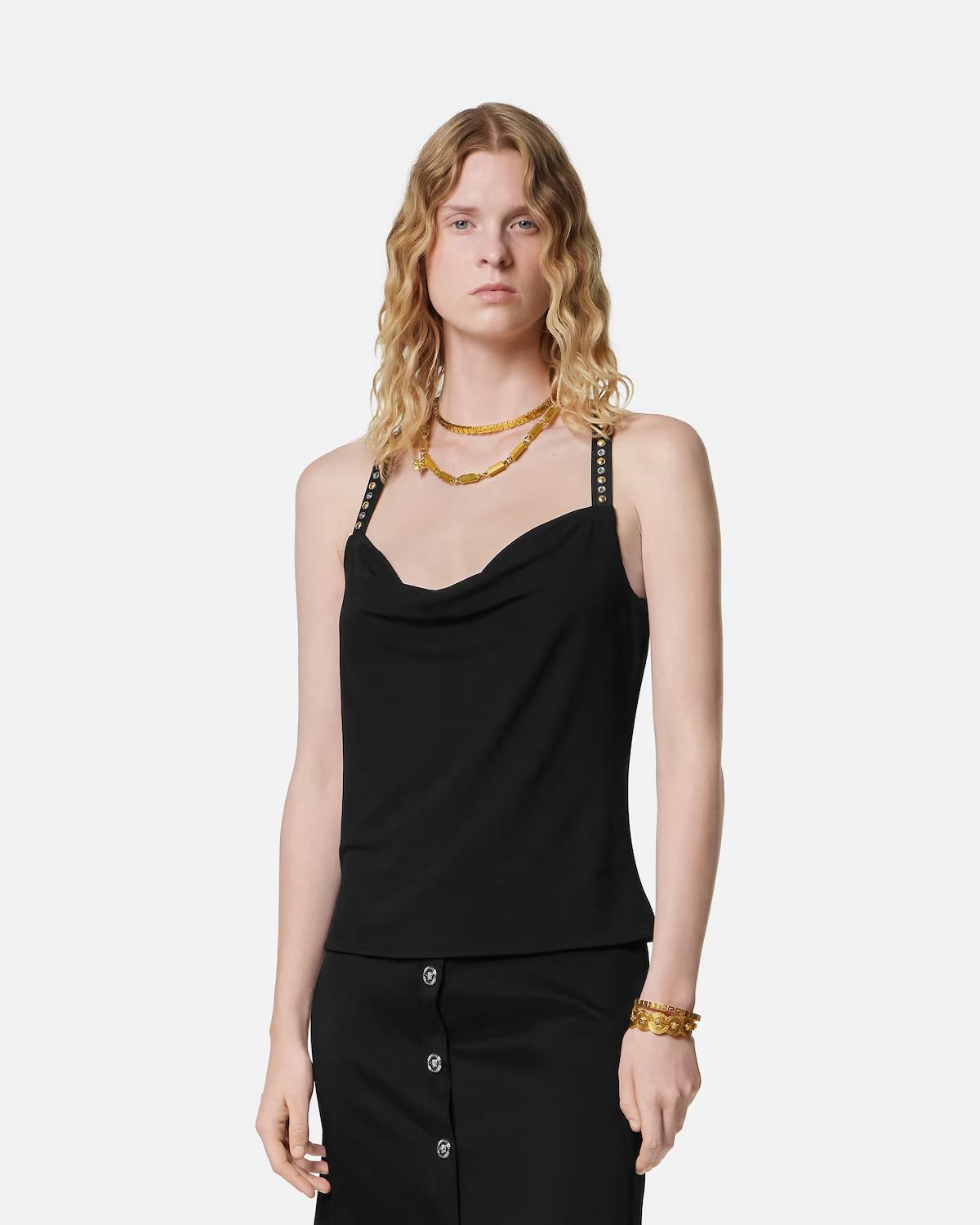 Stretch Cr??pe Jersey Gathered Top - Image 4