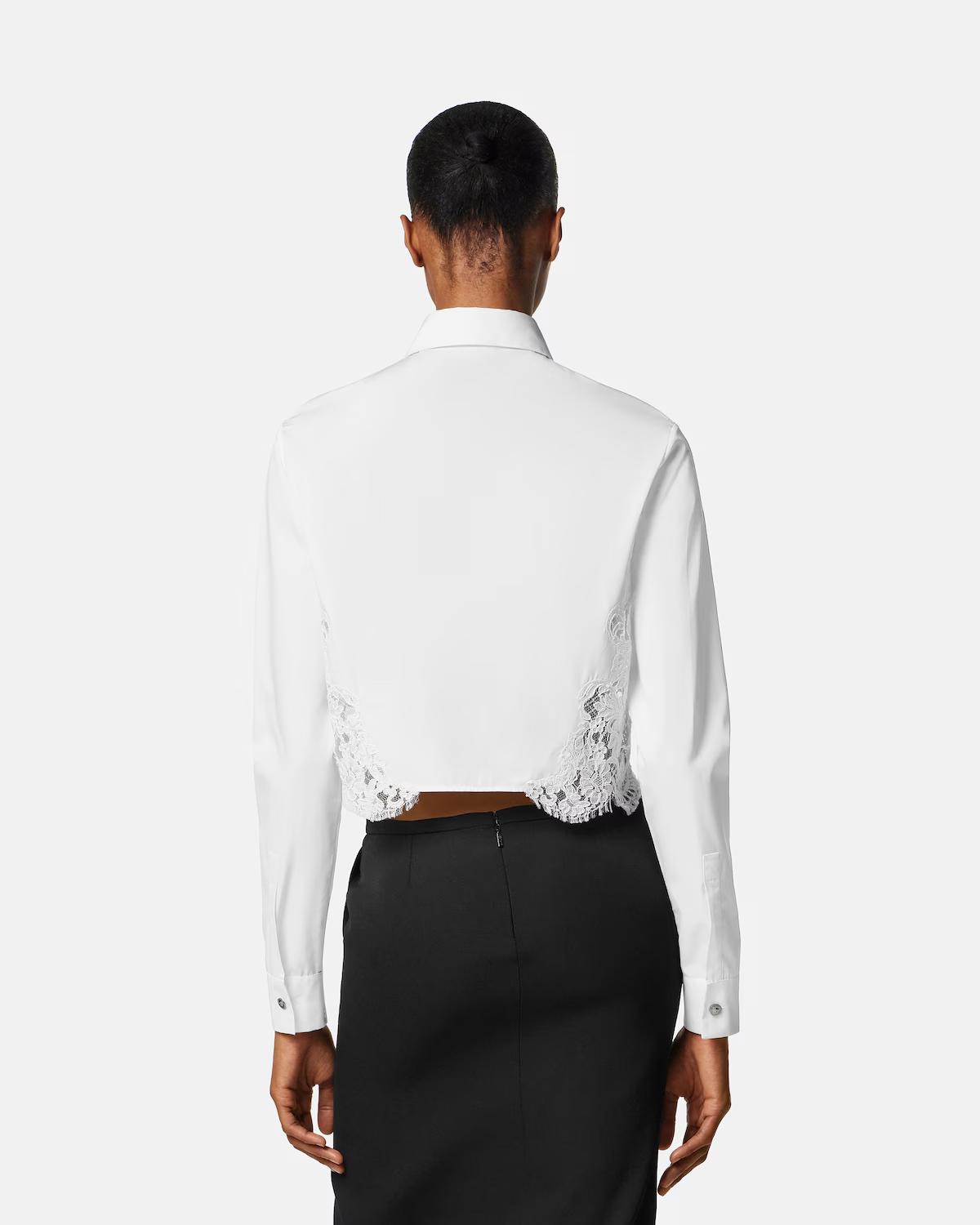 Lace-Trim Cotton-Poplin Shirt - Image 5