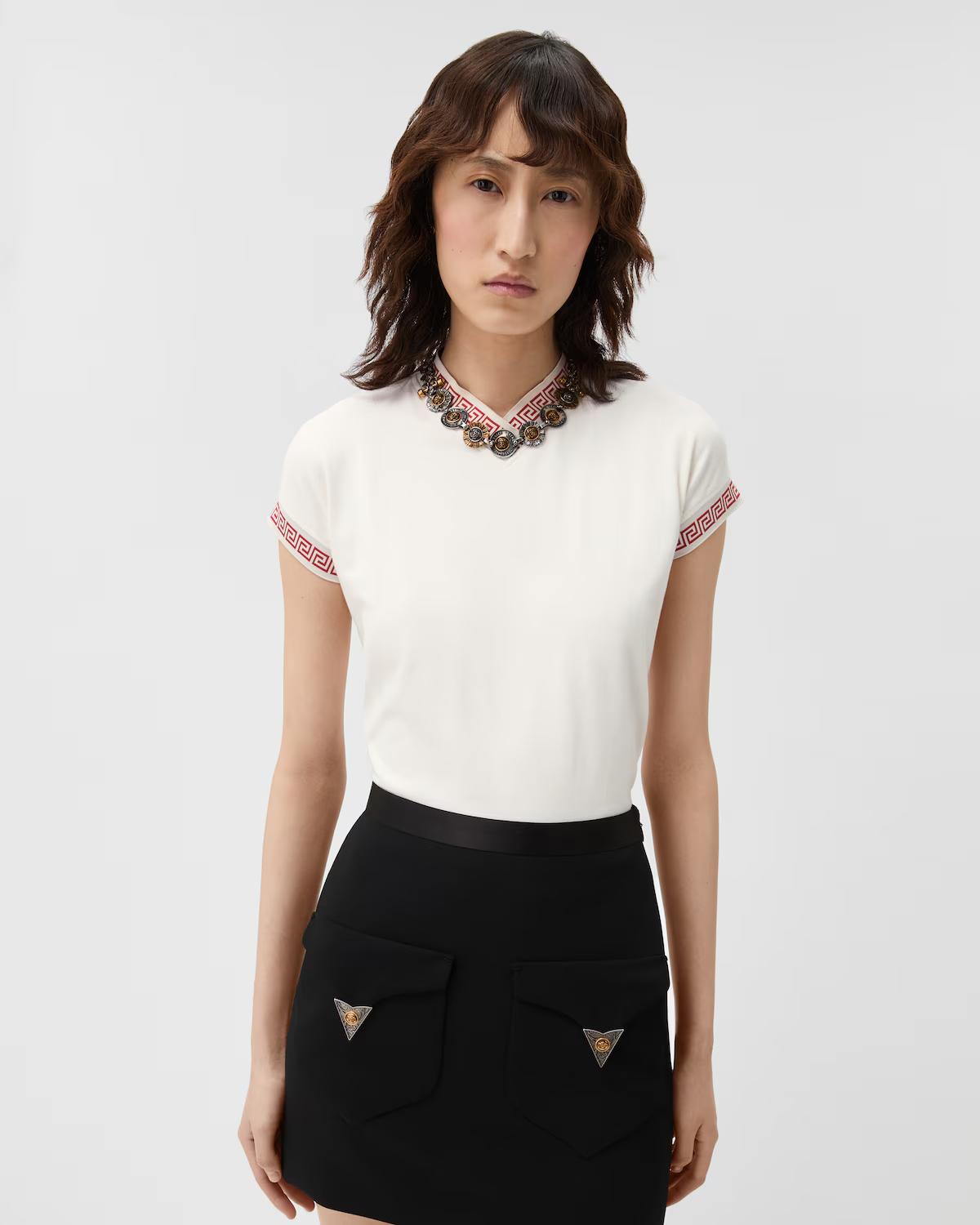 Jacquard Stretch Cotton-Jersey T-Shirt - Image 2