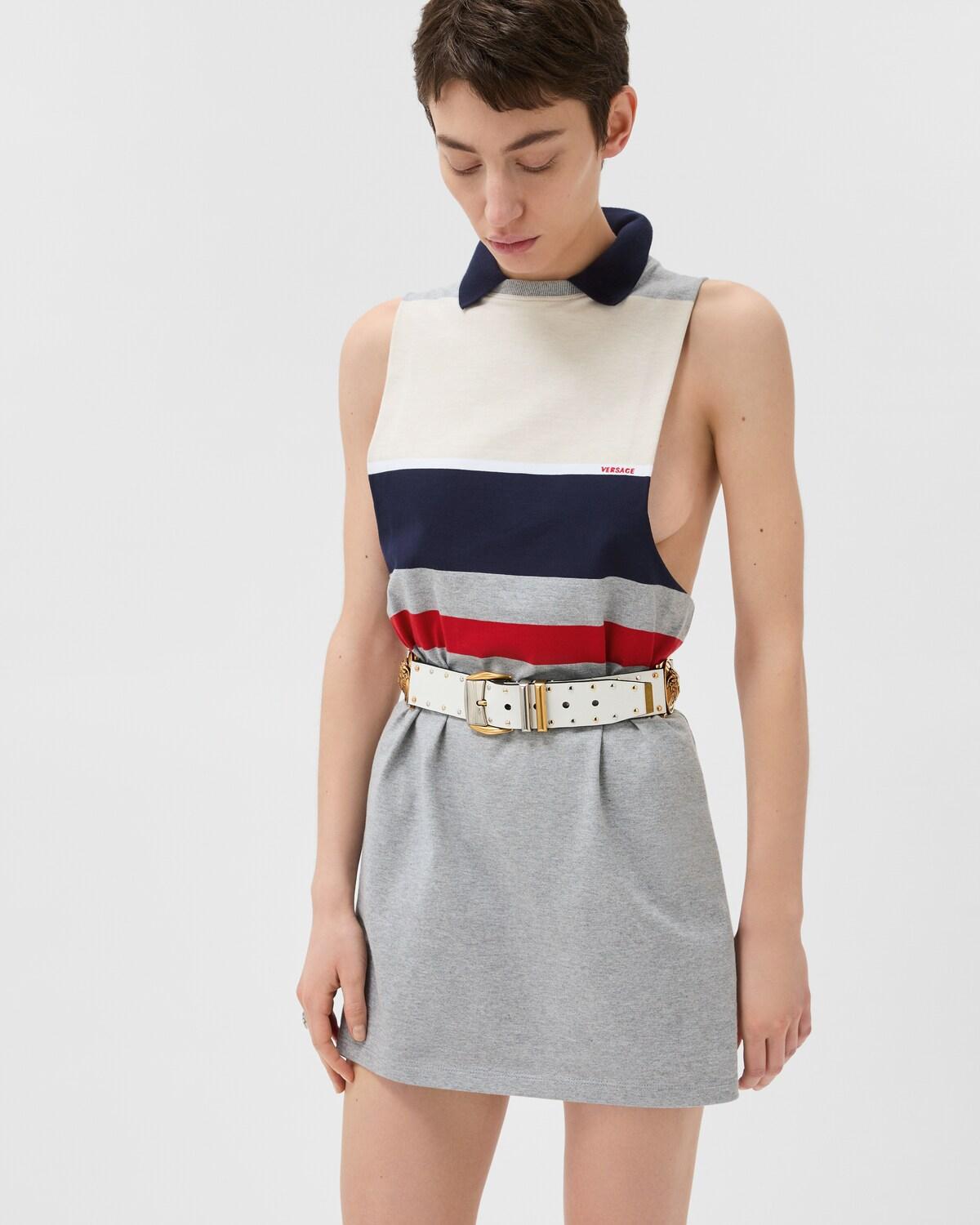 Striped Cotton-Jersey Mini Dress - Image 4
