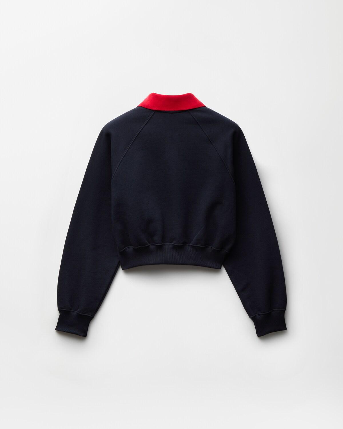Embroidered Cotton-Jersey Polo Sweatshirt - Image 3