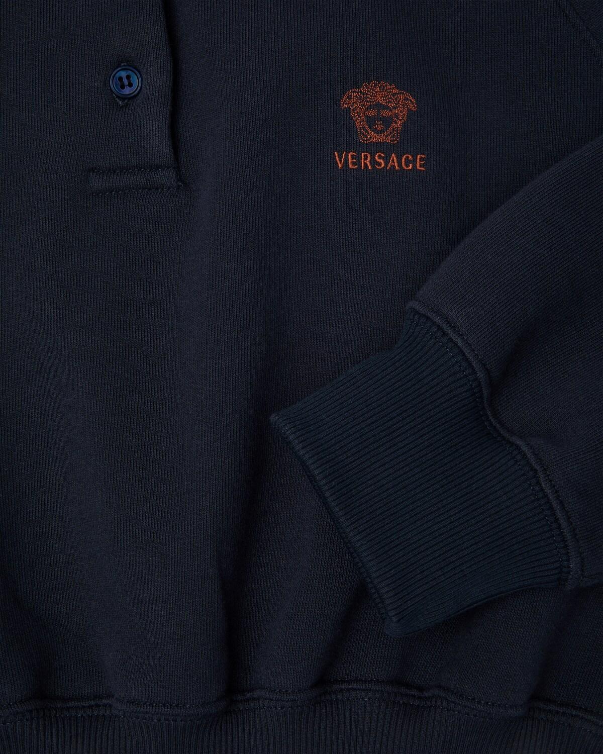 Embroidered Cotton-Jersey Polo Sweatshirt - Image 4
